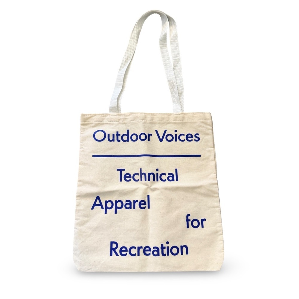 NEW Outdoor Voices OV Women's Canvas Fabric Signature Classic Tote Bag